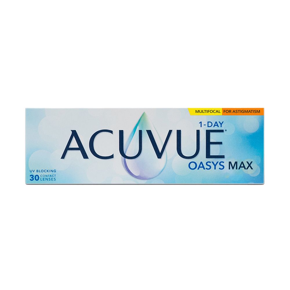 Acuvue Oasys Max 1 Day Multifocal For Astigmatism (30 Contact Lenses), Daily Disposables By Johnson & Johnson, Silicone Hydrogel